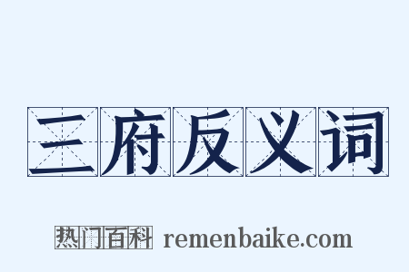 三府反义词是什么意思的图片